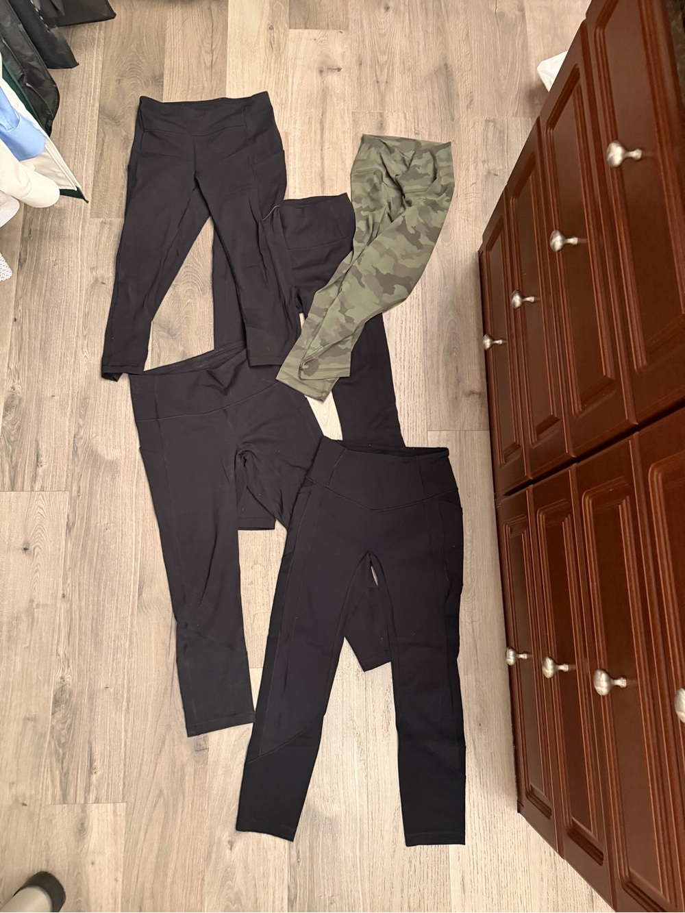 BUNDLE of 5 pairs, Lululemon athletica Black & Olive Camo Leggings Set - Picture 3 of 3